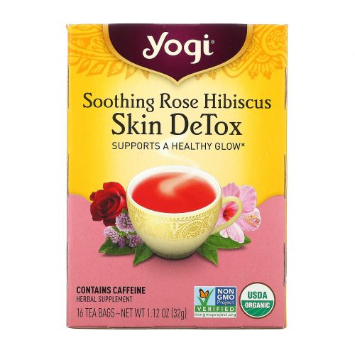 Yogi Tea, Чай Skin DeTox, 16 чайных пакетиков, 1.12 унций (32 г)