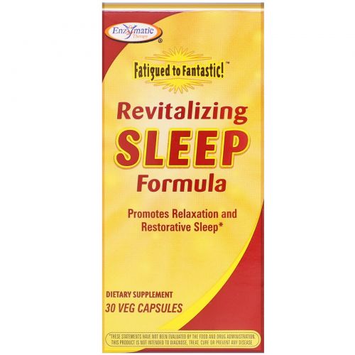 Enzymatic Therapy, Fatigued to Fantastic! Revitalizing Sleep Formula, 30 вегетарианских капсул