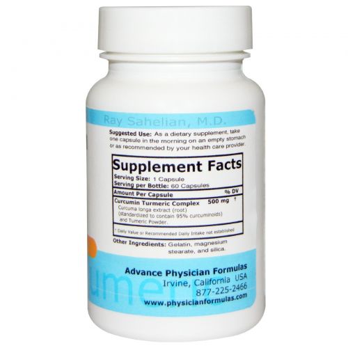 Advance Physician Formulas, Inc., Куркумин Тамерик, 500 мг, 60 капсул