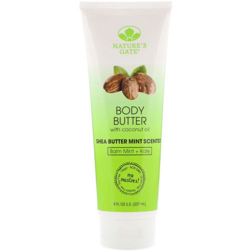 Nature's Gate, Body Butter, Shea Butter Mint Scented, 8 fl oz (237 ml)