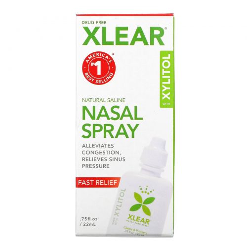 Xlear, Спрей для носа "Ксилитол и соляной раствор", 0.75 жидкой унции (22 мл)