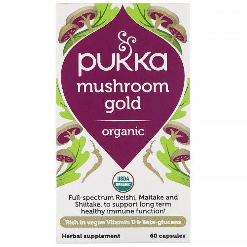 Pukka Herbs, Organic Mushroom Gold, 60 Capsules
