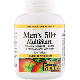 Natural Factors, Комплекс мультивитаминов «MultiStart» для мужчин старше 50 лет, 120 таблеток