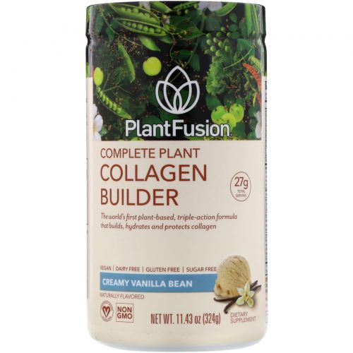 PlantFusion, Комплексная добавка с растительным коллагеном, со вкусом ванили, 324 г