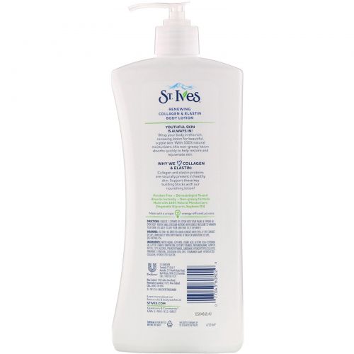 St. Ives, Body Lotion, Skin Renewing, Collagen & Elastin, 21 fl oz (621 ml)