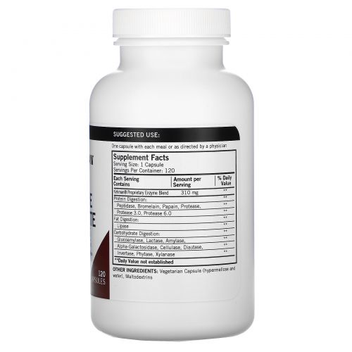 Kirkman Labs, Enzyme Complete With DPP-IV, 120 Capsules