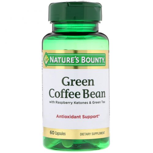 Nature's Bounty, Зеленые кофейные зерна с кетонами малины и зеленым чаем, 60 капсул