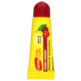 Carmex, Daily Care, увлажняющий бальзам для губ, вишня, SPF 15, 10 г (0,35 унции)