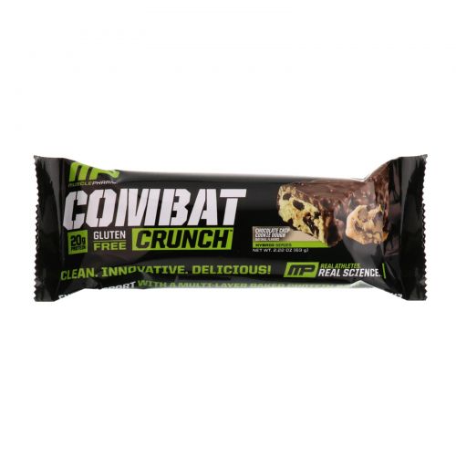 Muscle Pharm, Combat Crunch, Chocolate Chip Cookie Dough, 12 Bars,  26.67 oz (756 g)