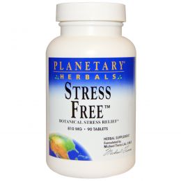 Planetary Herbals, Stress Free, снятие стресса с помощью растений, 810 мг, 90 таблеток