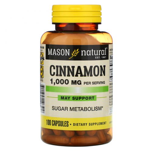 Mason Naturals, Корица, 1000 мг, 100 капсул