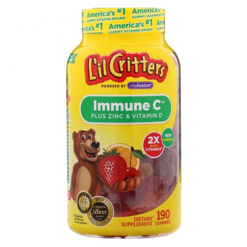 L'il Critters, Immune C Plus Zinc & Echinacea Gummy Vitamin, 190 Gummies