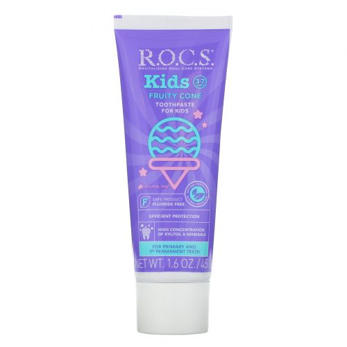 R.O.C.S. , Kids, Fruity Cone Toothpaste, 3-7 Years, 1.6 oz (45 g)