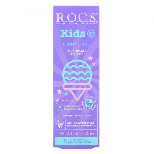 R.O.C.S. , Kids, Fruity Cone Toothpaste, 3-7 Years, 1.6 oz (45 g)