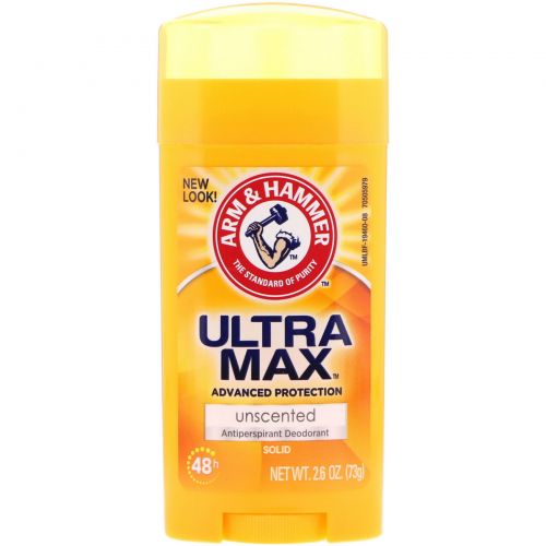 Arm & Hammer, UltraMax, Solid Antiperspirant Deodorant, for Women, Unscented, 2.6 oz (73 g)