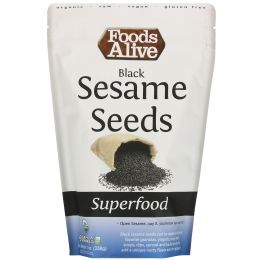 Foods Alive, Суперпродукты, черный кунжут, 14 унций (395 г)