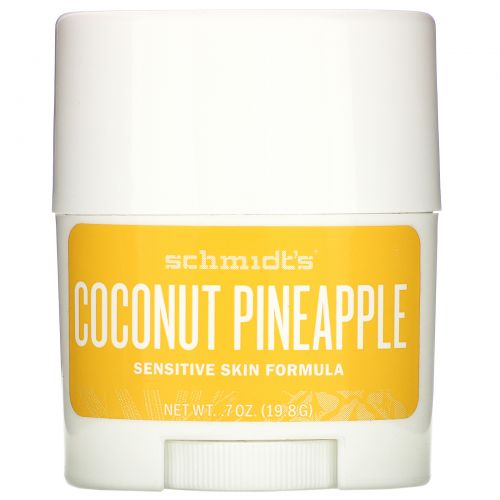 Schmidt's Naturals, Natural Deodorant, Sensitive Skin Formula, Coconut Pineapple, .7 oz (19.8 g)