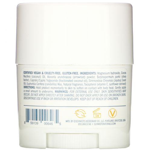 Schmidt's Naturals, Natural Deodorant, Sensitive Skin Formula, Coconut Pineapple, .7 oz (19.8 g)