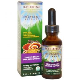 Fungi Perfecti, Host Defense, My Community Extract, Comprehensive Immune Support , 1 fl oz (30 ml)