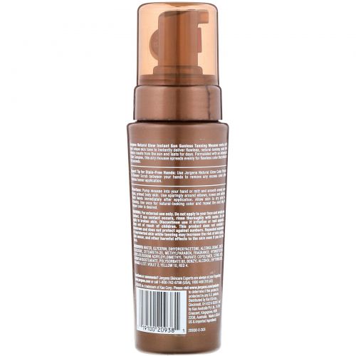 Jergens, Мусс для автозагара Natural Glow, Instant Sun, оттенок Deep Bronze, 177 мл