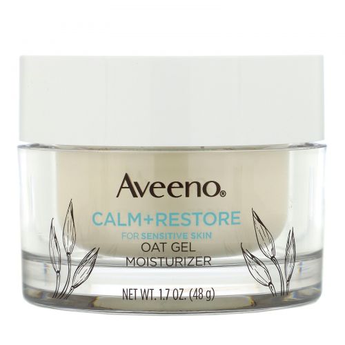 Aveeno, Calm + Restore, Oat Gel Moisturizer, Fragrance Free, 1.7 oz (48 g)