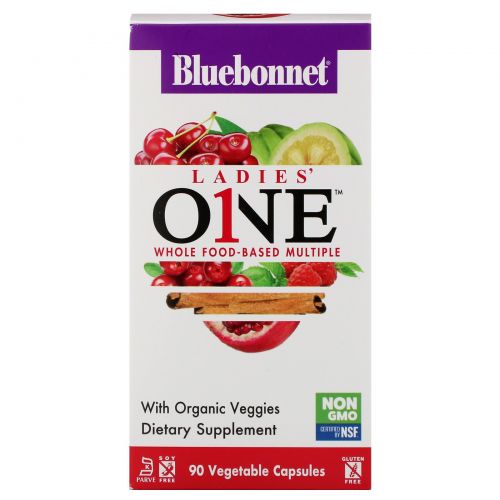 Bluebonnet Nutrition, Ladies' ONE, Whole Food-Based Multiple, 90 Vegetable Capsules