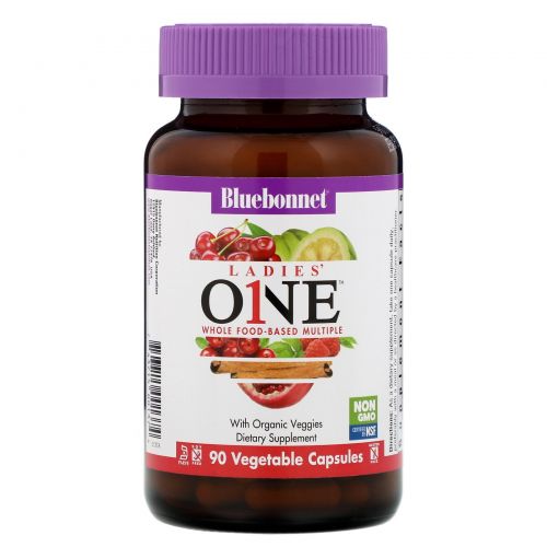 Bluebonnet Nutrition, Ladies' ONE, Whole Food-Based Multiple, 90 Vegetable Capsules