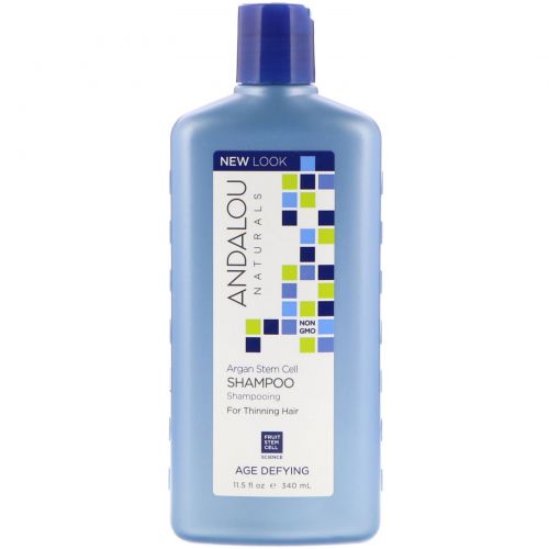 Andalou Naturals, Shampoo, Argan Stem Cell, For Thinning Hair, Age Defying, 11.5 fl oz (340 ml)