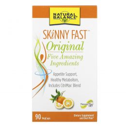 Natural Balance, Skinny Fast, оригинал, Быстрое похудение, 90 вегетарианских капсул