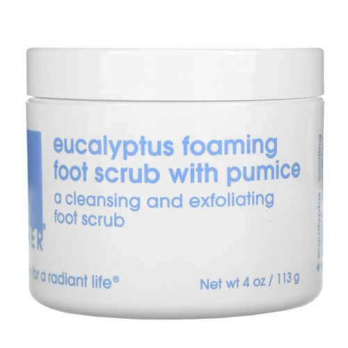 Lather, Eucalyptus Foaming Foot Scrub with Pumice, 4 oz (113 g)