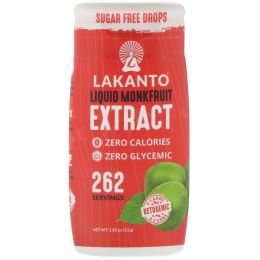 Lakanto, Liquid Monk Fruit Extrack Drops, 1.85 oz (52 g)