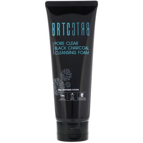 BRTC, Pore Clear Black Charcoal Cleansing Foam, 5.07 fl oz (150 ml)