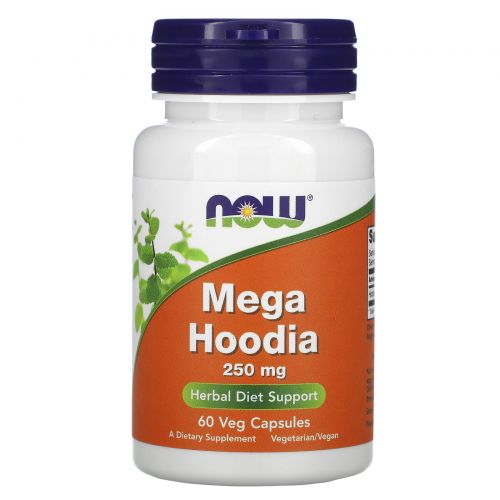 Now Foods, Mega Hoodia, 250 мг, 60 вегетарианских капсул