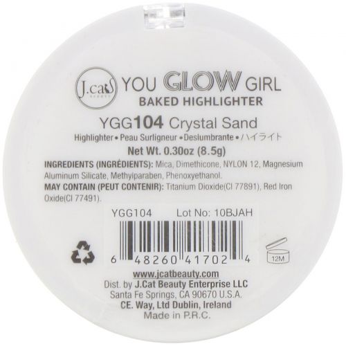 J.Cat Beauty, You Glow Girl, запеченый хайлайтер, оттенок YGG104 «Кристаллический песок», 8,5 г