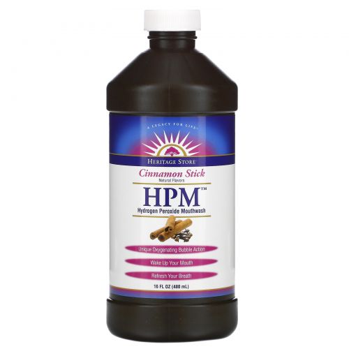 Heritage Store, HPM, Hydrogen Peroxide Mouthwash, Cinnamon Stick, 16 fl oz (480 ml)