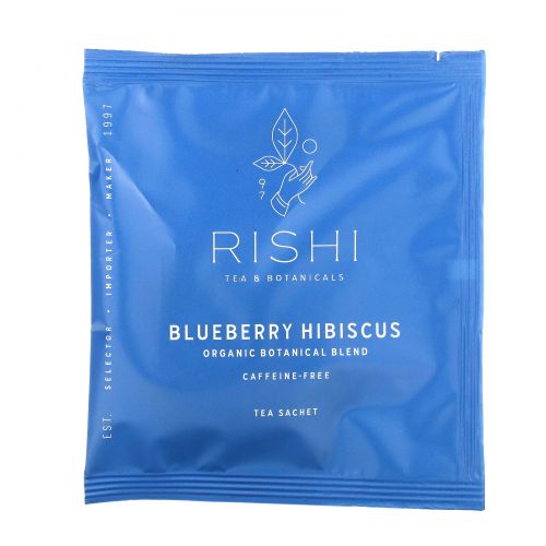 Rishi Tea, Organic Herbal Tea, Blueberry Hibiscus, 15 Tea Bags 1.69 oz (48 g)