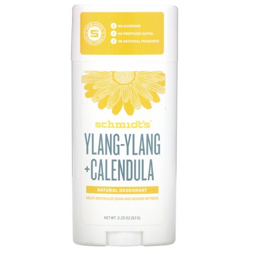 Schmidt's Naturals, Natural Deodorant, Ylang-Ylang + Calendula, 3.25 oz (92 g)