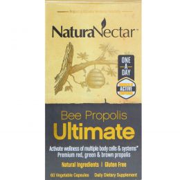 NaturaNectar, Пчелиный прополис Ultimate, 60 вегетарианских капсул