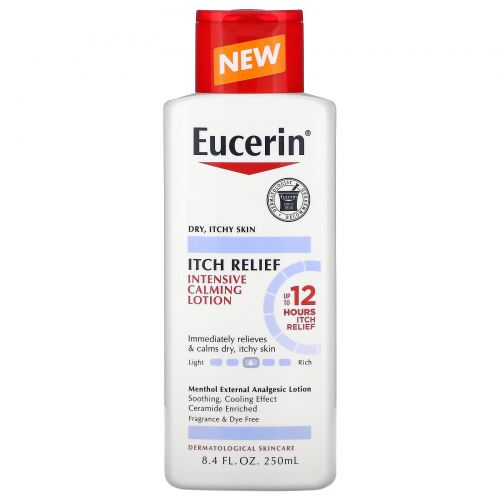 Eucerin, средство от зуда, интесивный успокаивающий лосьон, 250 мл (8,4 жидк. унции)