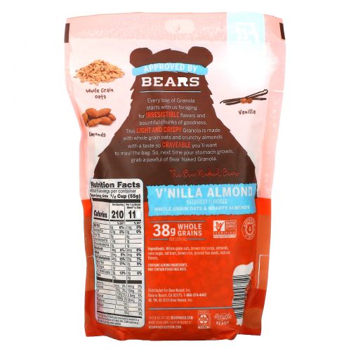 Bear Naked, 100% Natura Granola, Fit, V'nilla Almond, 12 oz (340 g)