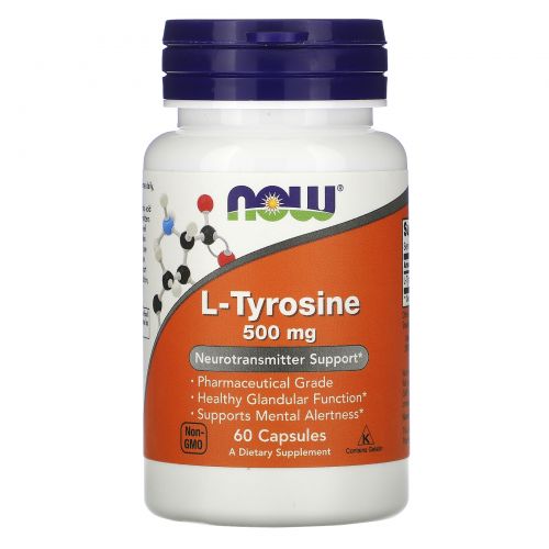 Now Foods, L-Tyrosine, 500 mg, 60 Capsules