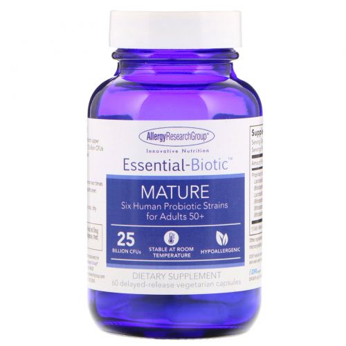 Allergy Research Group, Essential-Biotic, Mature, 60 Delayed-Release Vegetarian Capsules