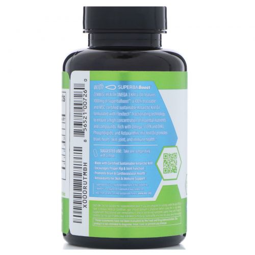 Zenwise Health, Омега 3, масло морского криля с SuperbaBoost, 60 мягких таблеток