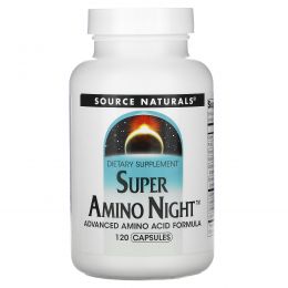 Source Naturals, Супер Амино Ночь, 120 капсул