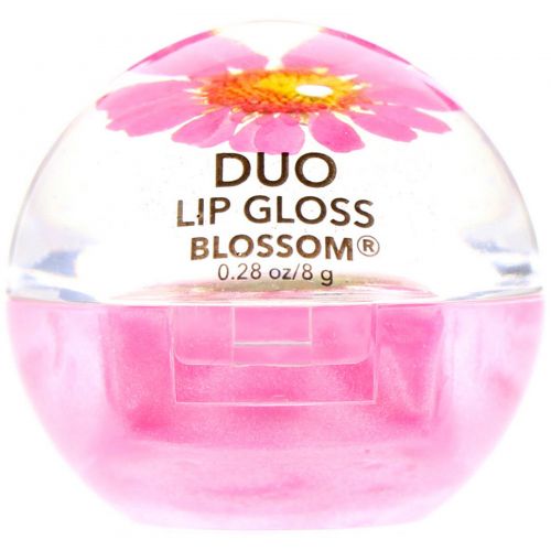 Blossom, Duo Lip Gloss, Magenta Flower, 0.28 oz (8 g)