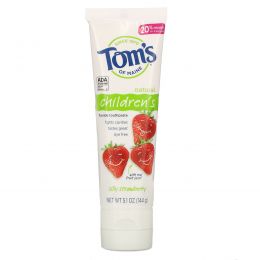 Tom's of Maine, Children's, Fluoride Toothpaste, Silly Strawberry,  5.1 oz (144 g)