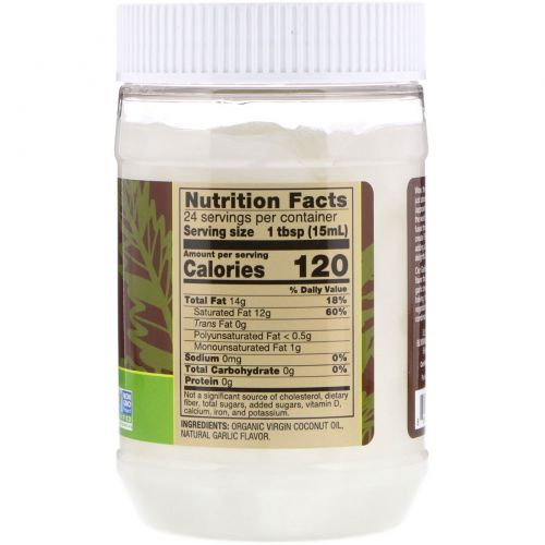 Now Foods, Ellyndale Naturals, Coconut Infusions, Garlic Flavor, 12 fl oz (355 ml)