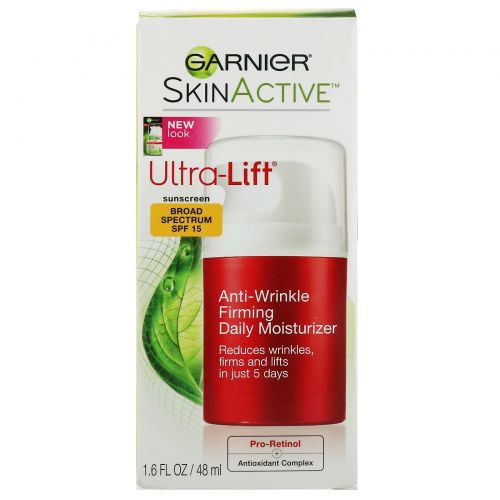 Garnier, SkinActive, Ultra-Lift, укрепляющий увлажняющий дневной крем против морщин, SPF 15, 48 г