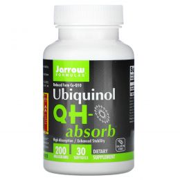 Jarrow Formulas, QH-absorb, убихинол, 100 мг, 30 капсул