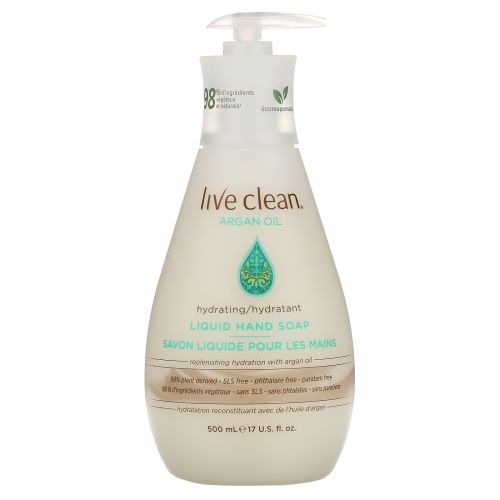 Live Clean, Hydrating Liquid Hand Soap, Argan Oil, 17 fl oz (500 ml)